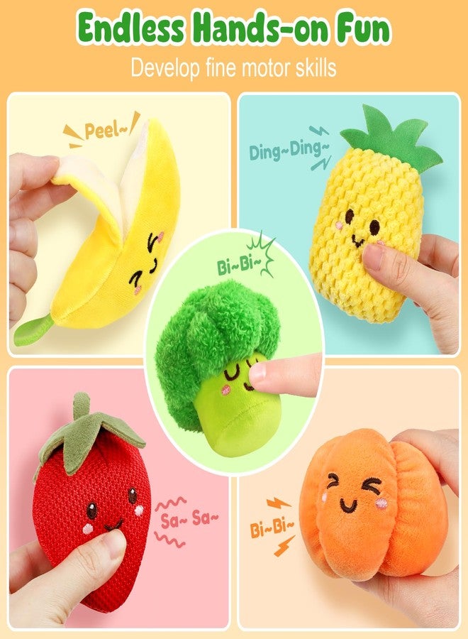 TOHIBEE Baby Sensory Toys -16 PCS Fruit Vegetable Color Sorting Play Food with Rattle,Crinkle,Baby Toys 6-12 Months Montessori Toys for 1 Year Old Boy Girl, Baby Stocking Stuffers - Image 4